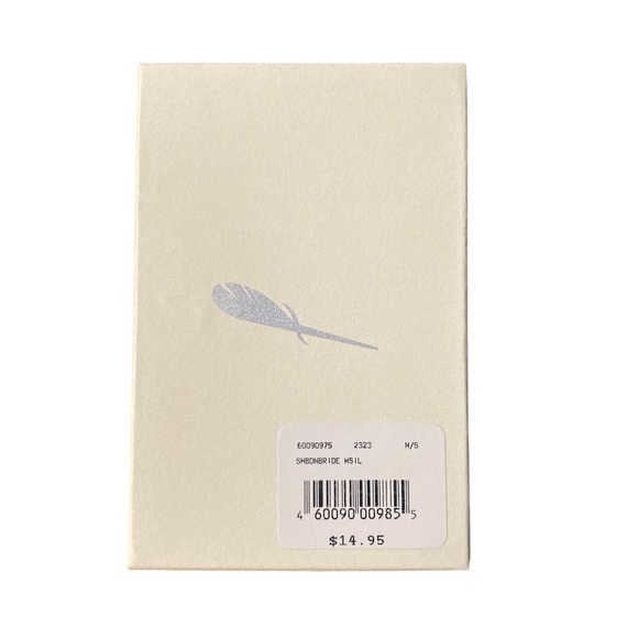 NWT/NIB Lucky Feather Sterling Silver Dipped Bride Love Necklace Crystal Accent - Picture 7 of 7